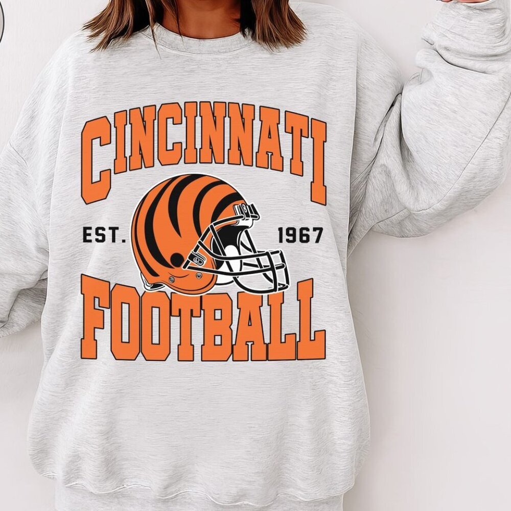 Cincinnati Football Style Crewneck Sweatshirt 17